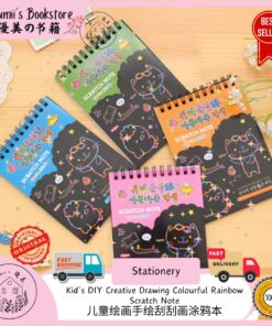 Kid's DIY Creative Drawing Colourful Rainbow Scratch Note